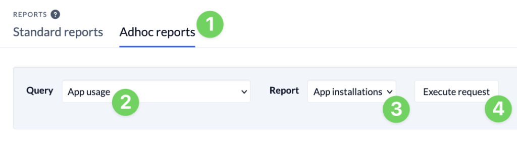 Screenshot Report Adhoc reports