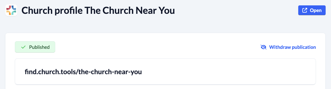 Public relations - Public profile - Withdraw publish