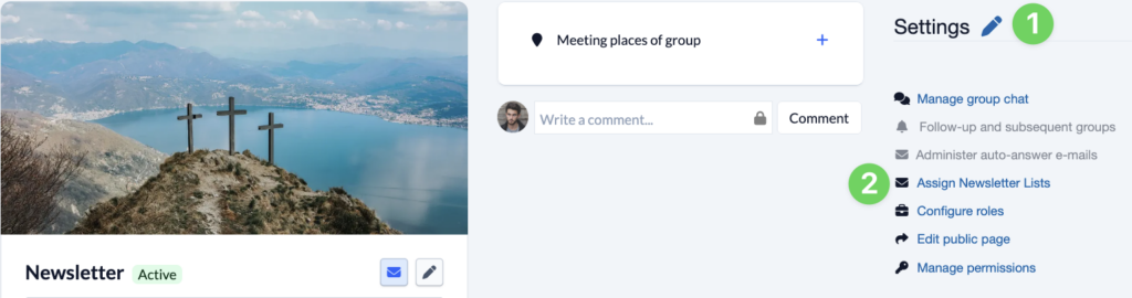 Groups - Assign Newsletter Lists