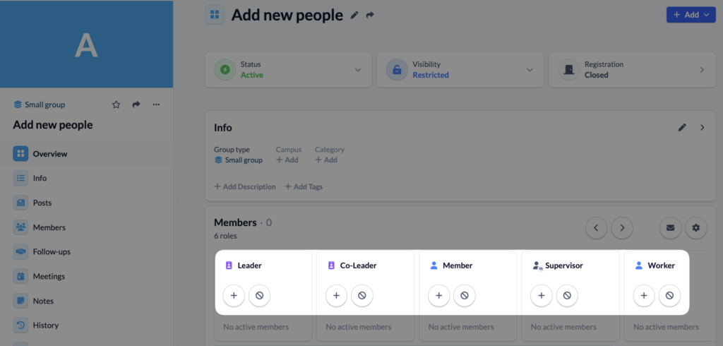 Screenshot Groups Overview Members