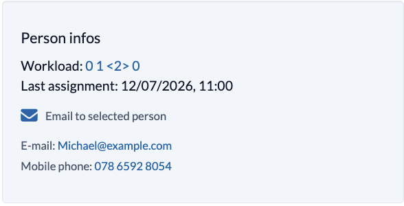 Screenshot Events Plan workload indicator