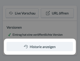 Screenshot Call up the history of a page