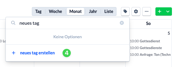 Screenshot Termin-Tag erstellen