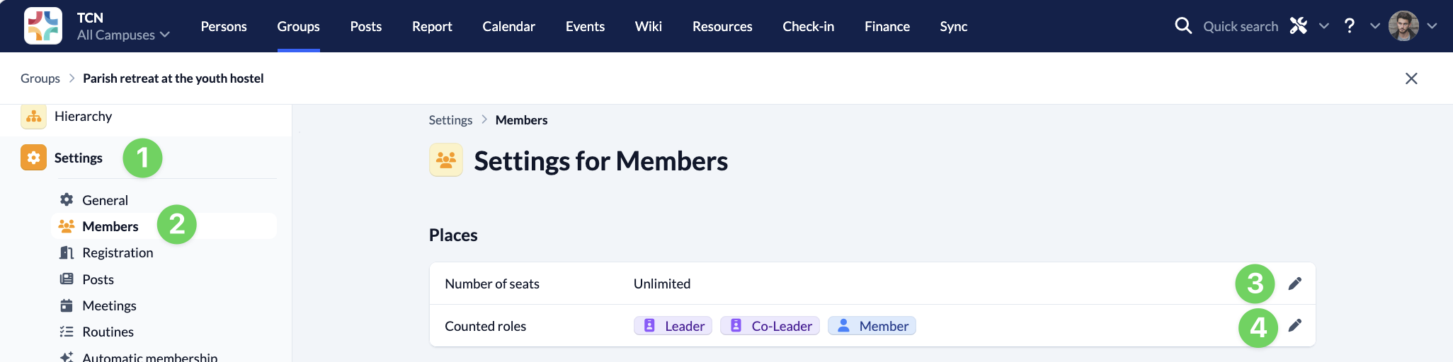 Screenshot Groups Settings Members