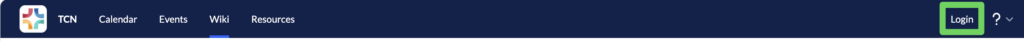 Screenshot ChurchTools blue menu Login