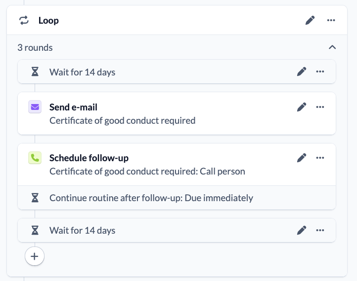 Screenshoit Groups Settings Routines Loop