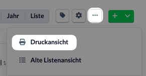Screenshot Druckansicht über das Kontextmenü des Kalendermoduls auswählen